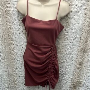 Elegant Windsor Ruched Mauve Dress
